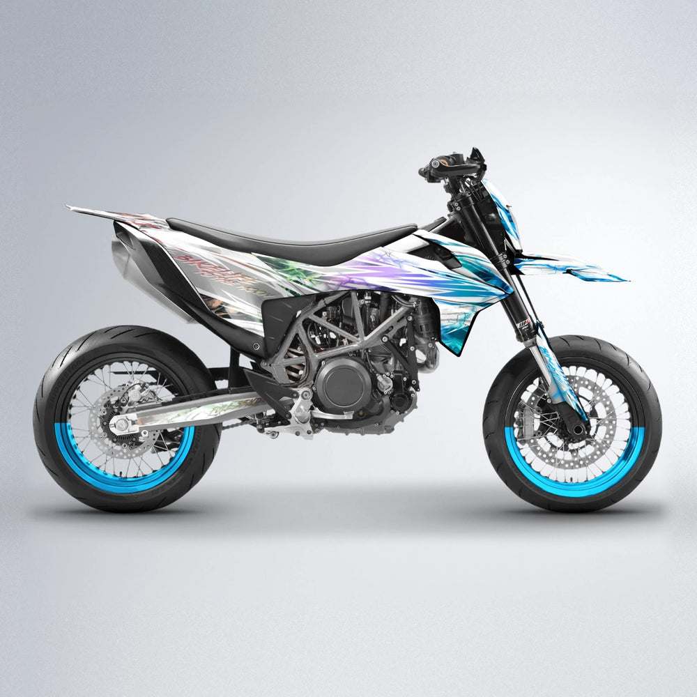 DIVINE KTM SMC 690 supermoto graphics kit in Sunset Fade