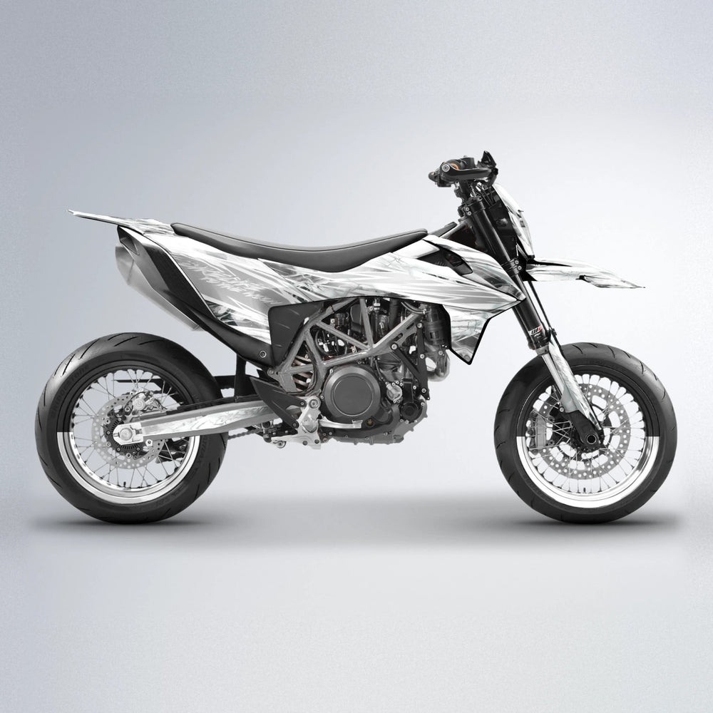 DIVINE KTM SMC 690 supermoto graphics kit in White
