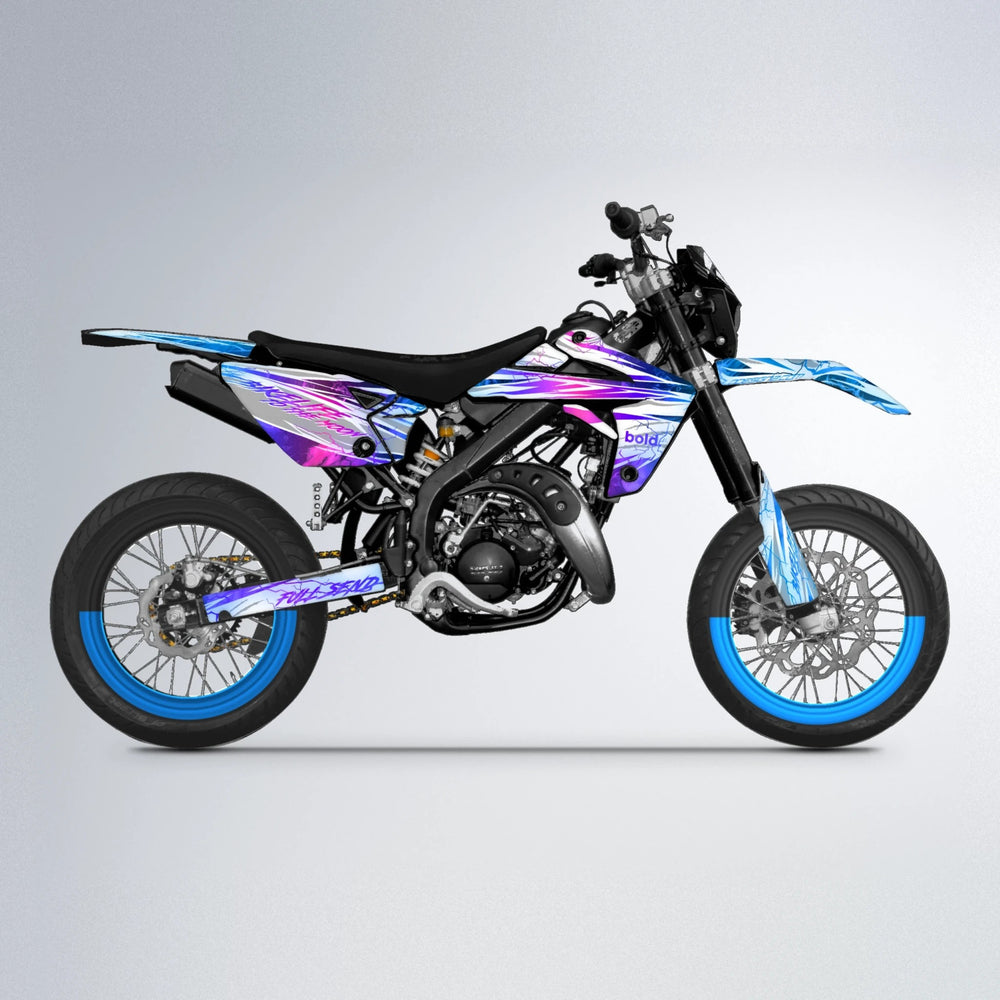 DIVINE Rieju MRT supermoto graphics kit in Blue Purple Fade