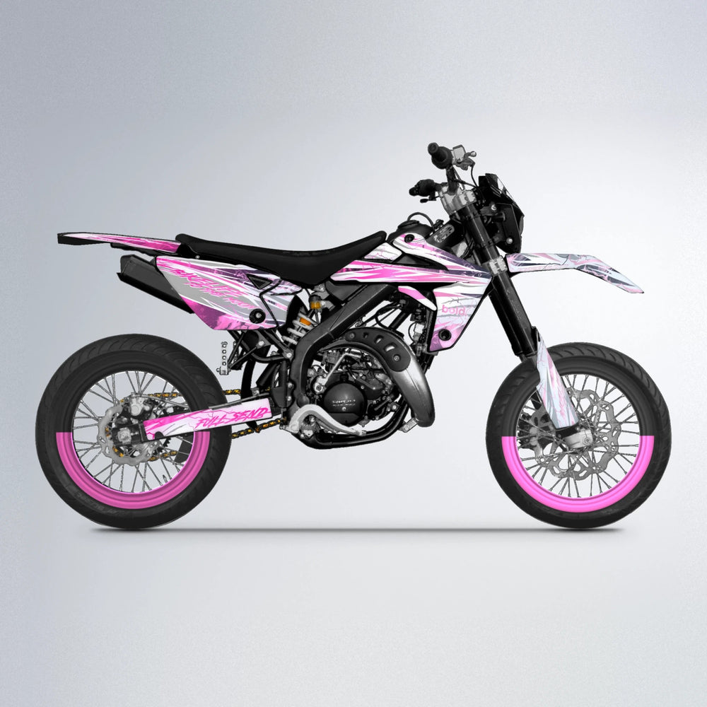 DIVINE Rieju MRT supermoto graphics kit in Flamingo