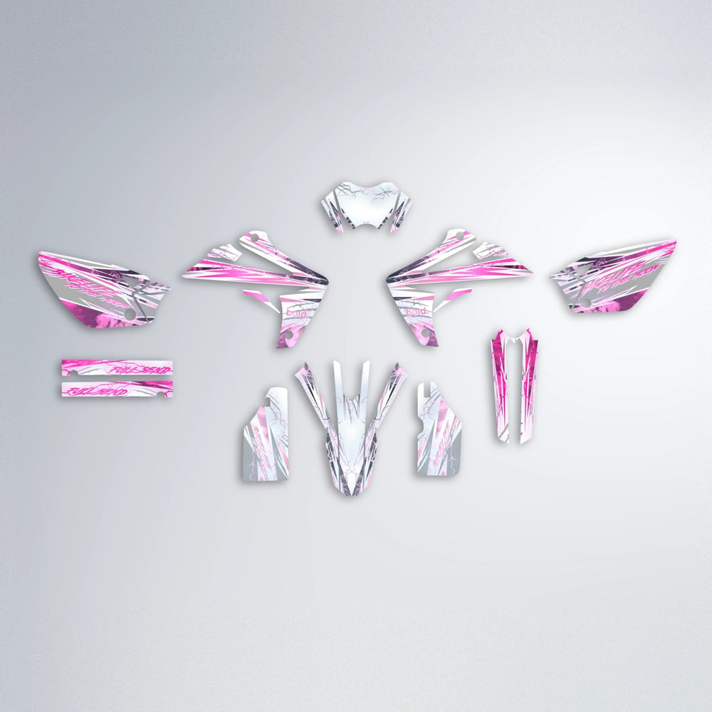 DIVINE Rieju MRT graphics kit parts layout in Flamingo