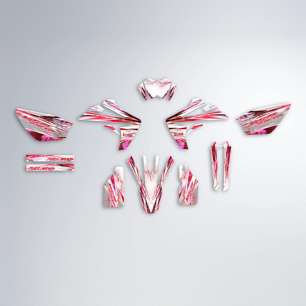DIVINE Rieju MRT graphics kit parts layout in Red