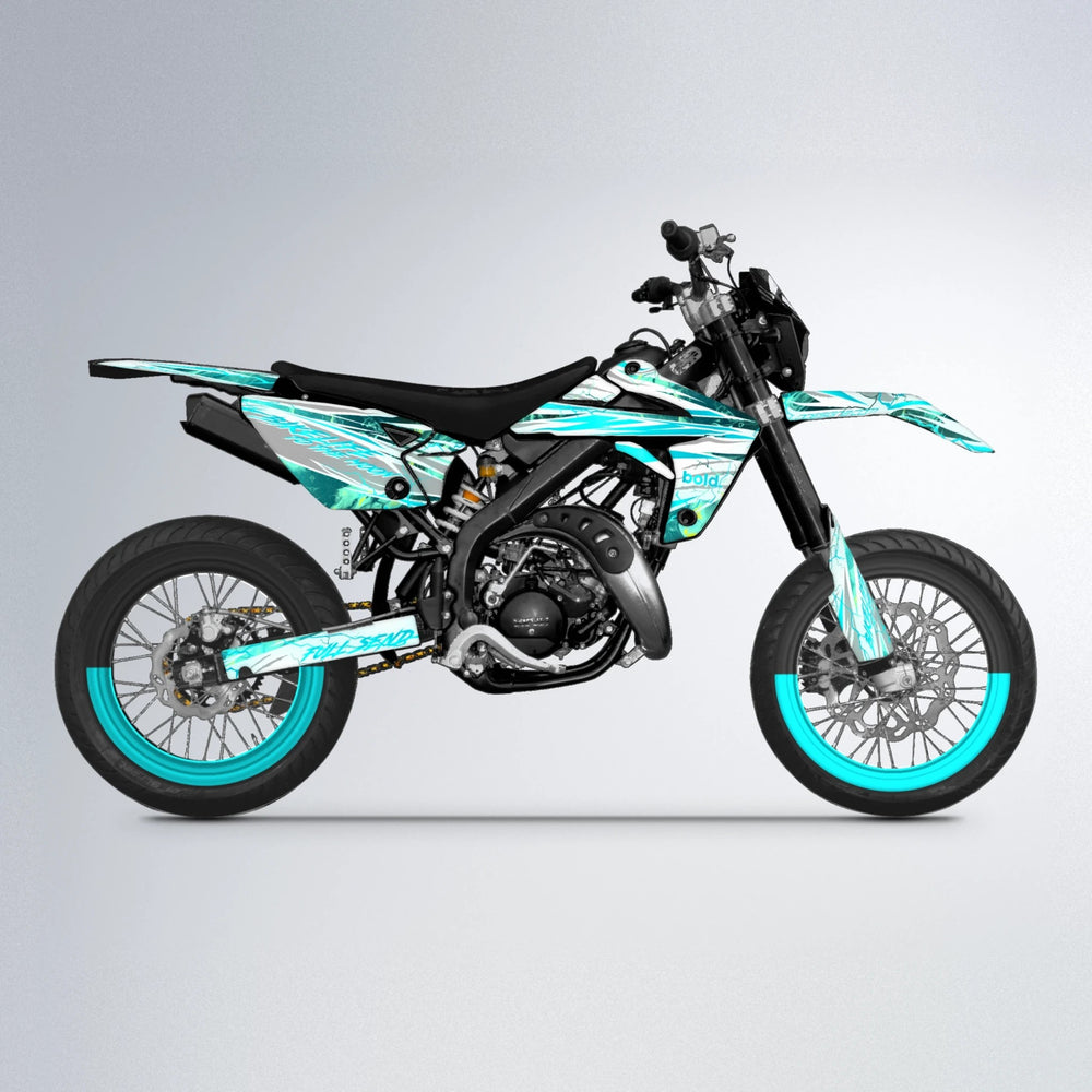 DIVINE Rieju MRT supermoto graphics kit in Teal