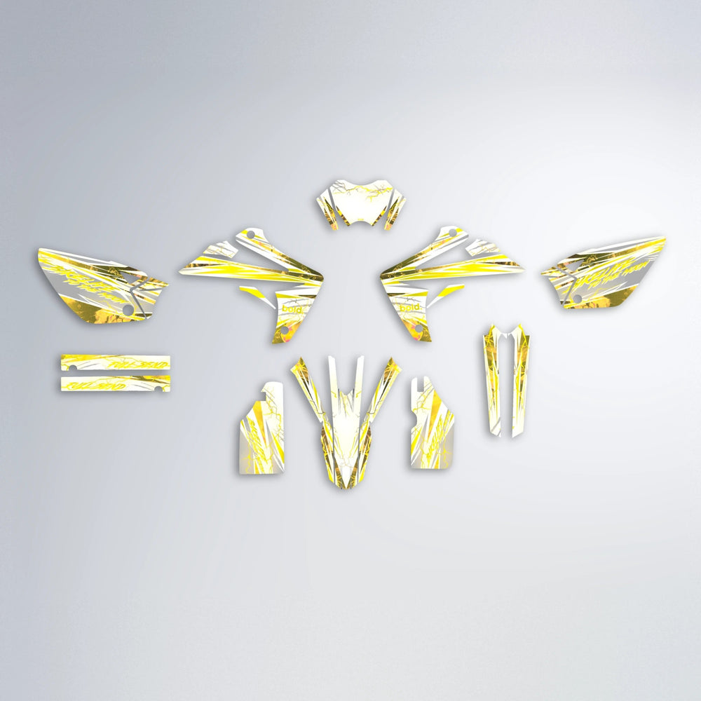 DIVINE Rieju MRT graphics kit parts layout in Yellow