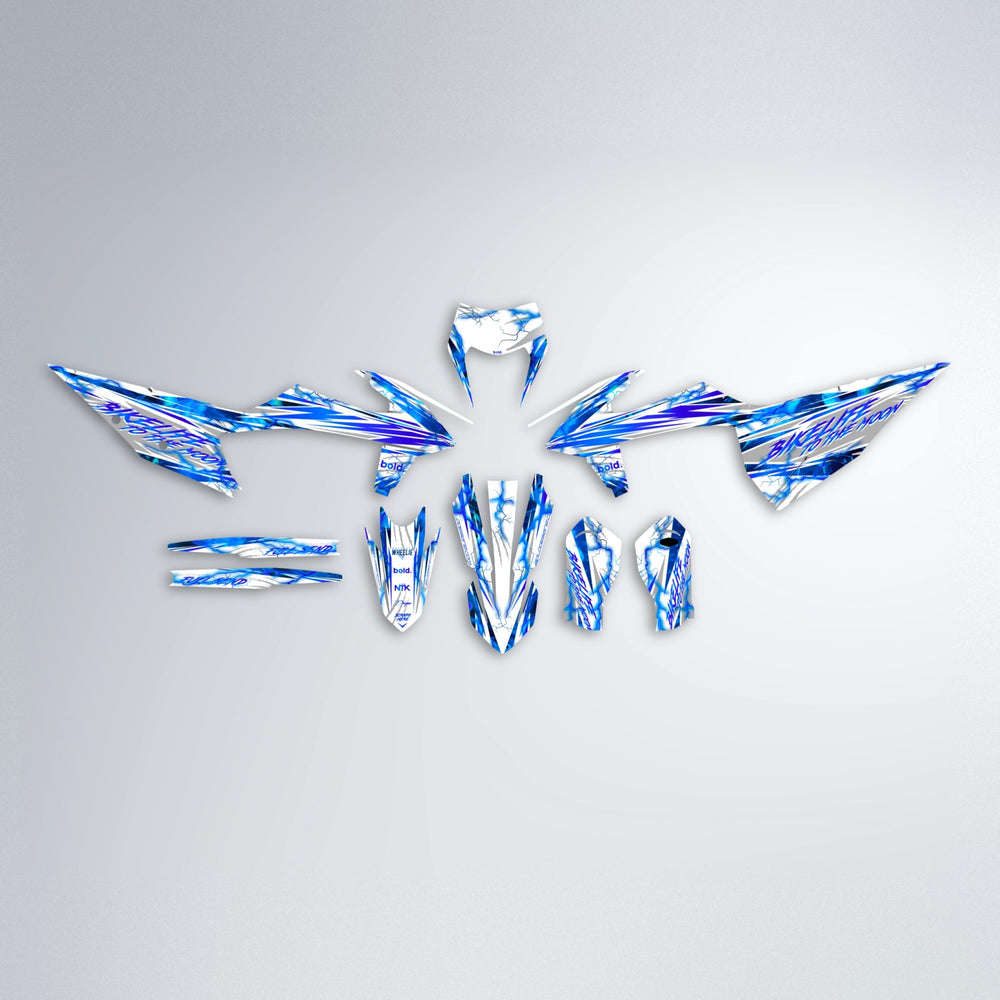 DIVINE graphics kit parts layout in Blue