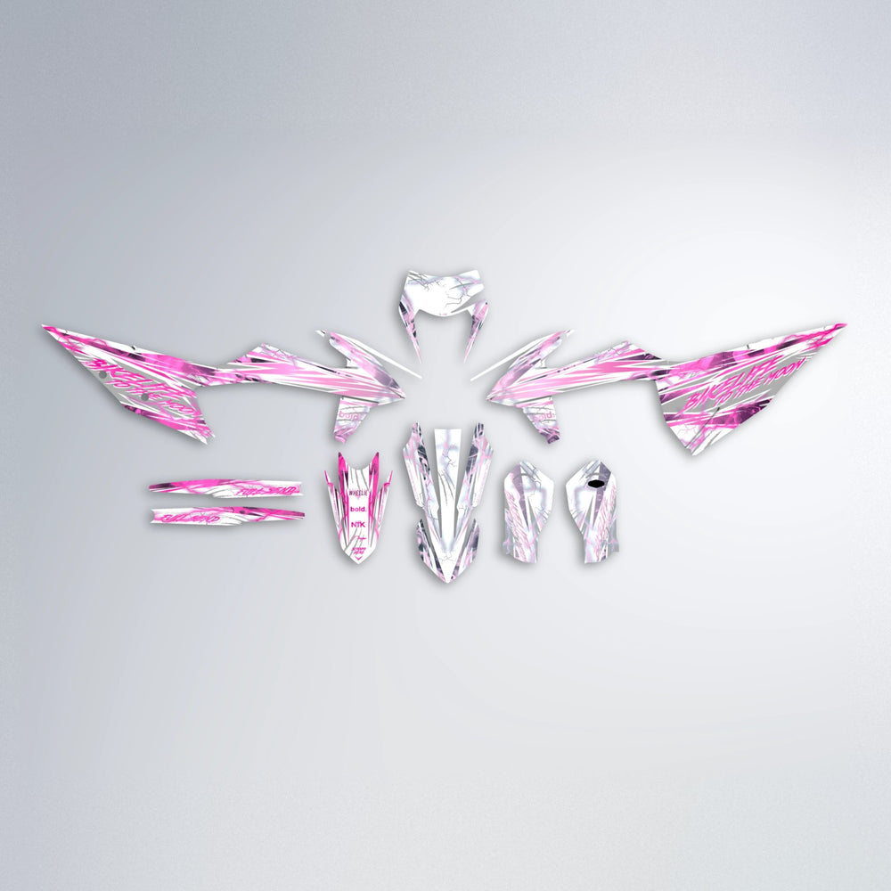 DIVINE graphics kit parts layout in Flamingo