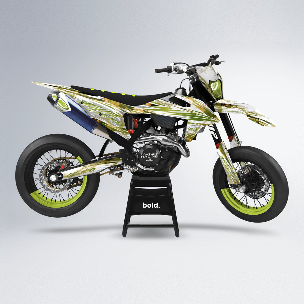 DIVINE supermoto graphics kit in Olive