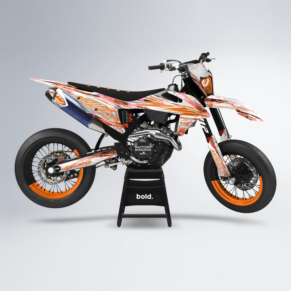 DIVINE supermoto graphics kit in Orange