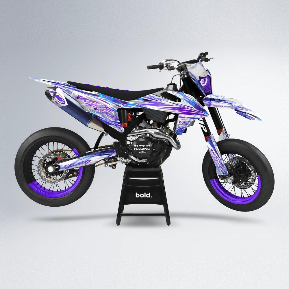 DIVINE supermoto graphics kit in Purple