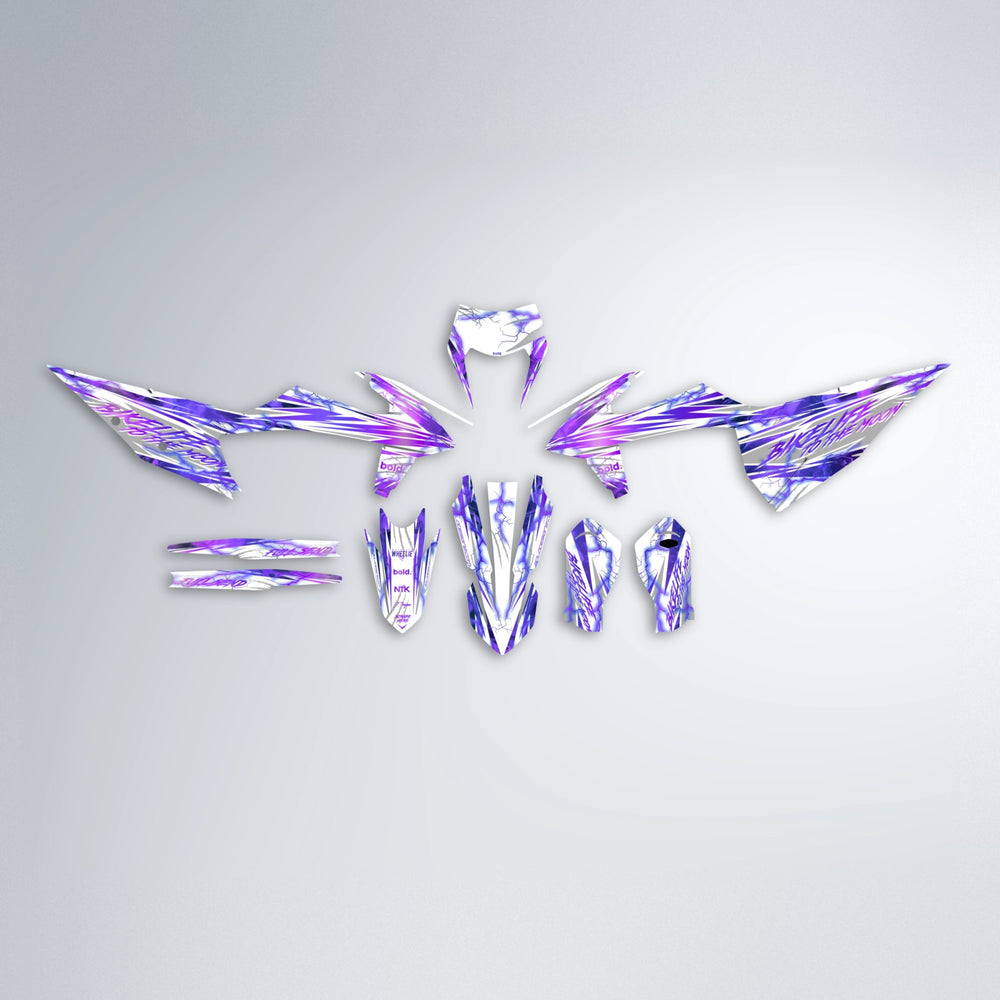 DIVINE graphics kit parts layout in Purple Chrome