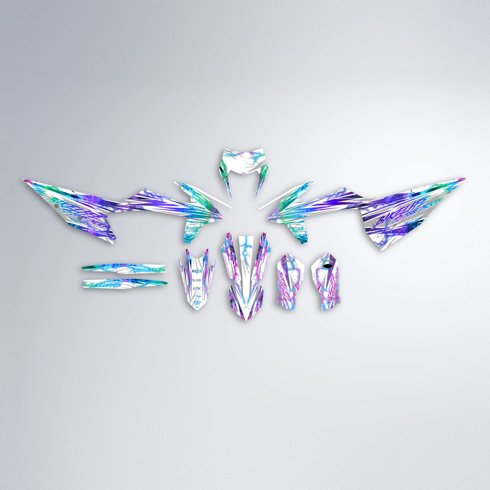 DIVINE graphics kit parts layout in Purple Holo