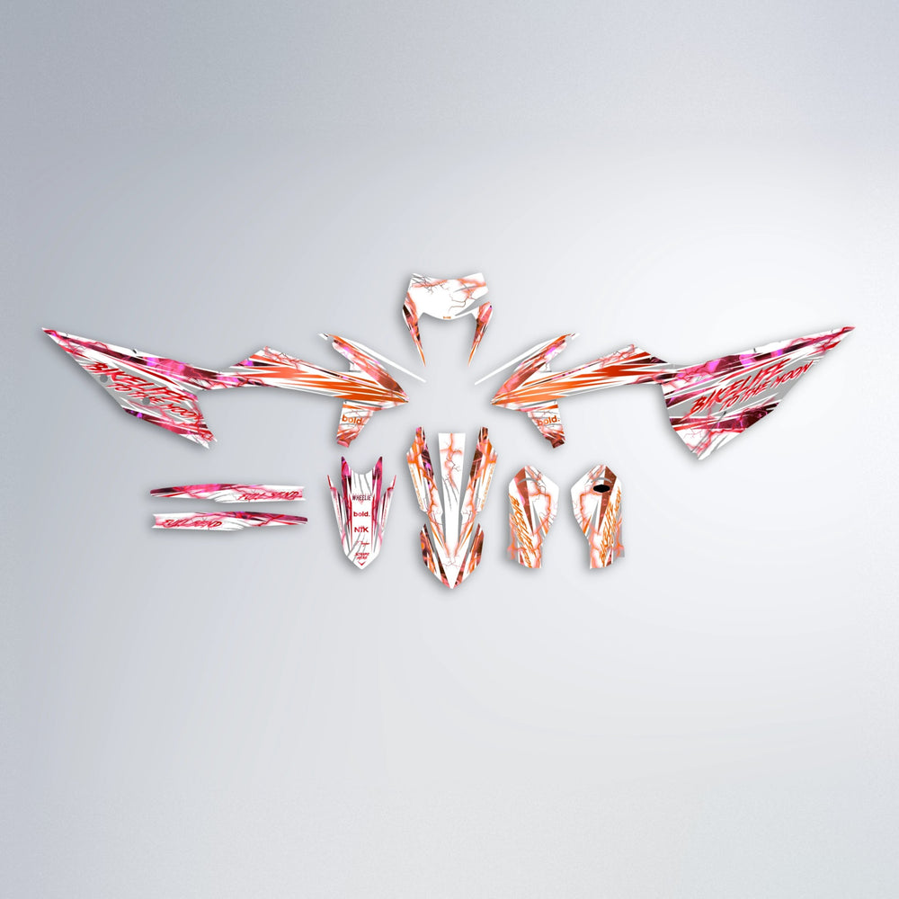 DIVINE graphics kit parts layout in Red & Orange