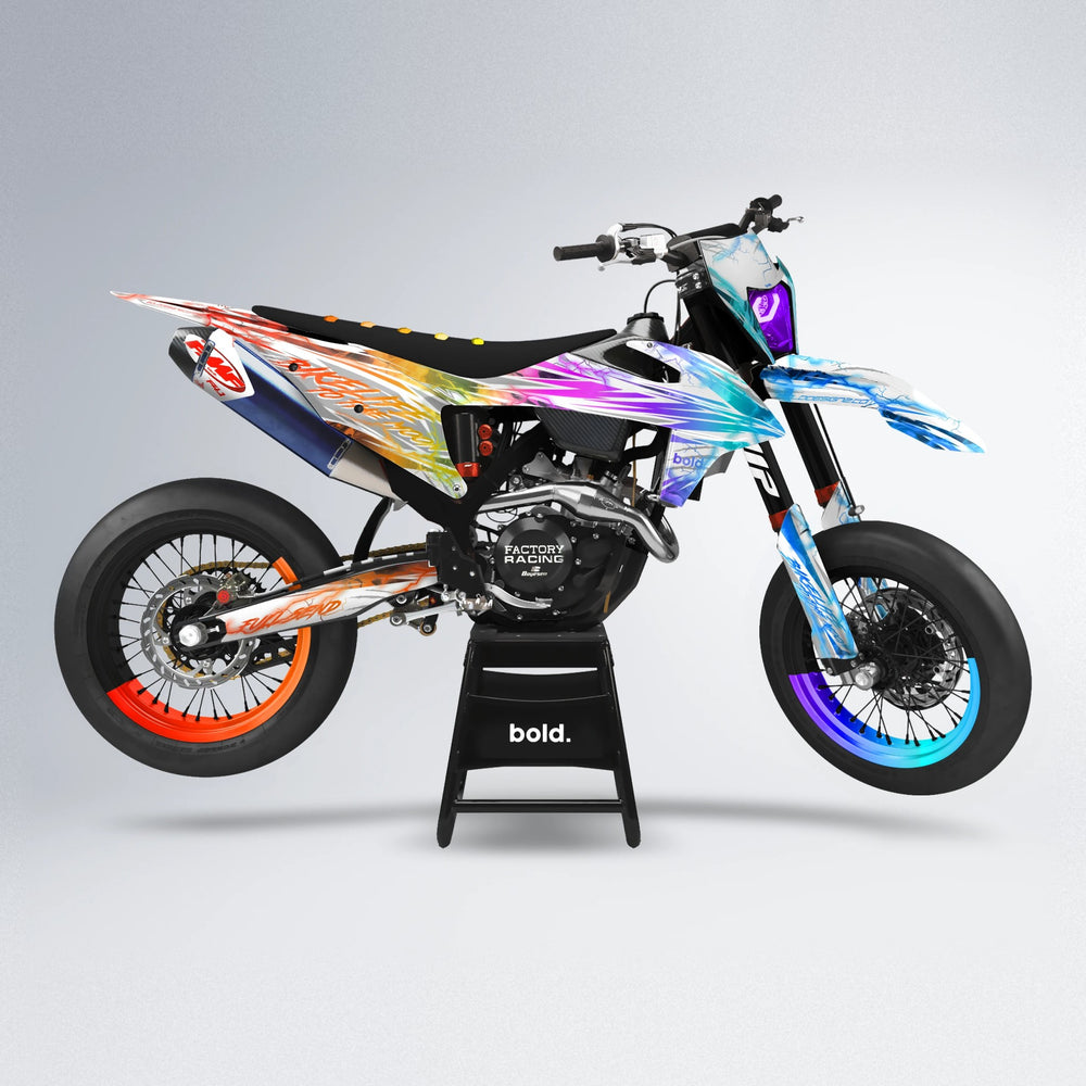 DIVINE supermoto graphics kit in Sunset Fade