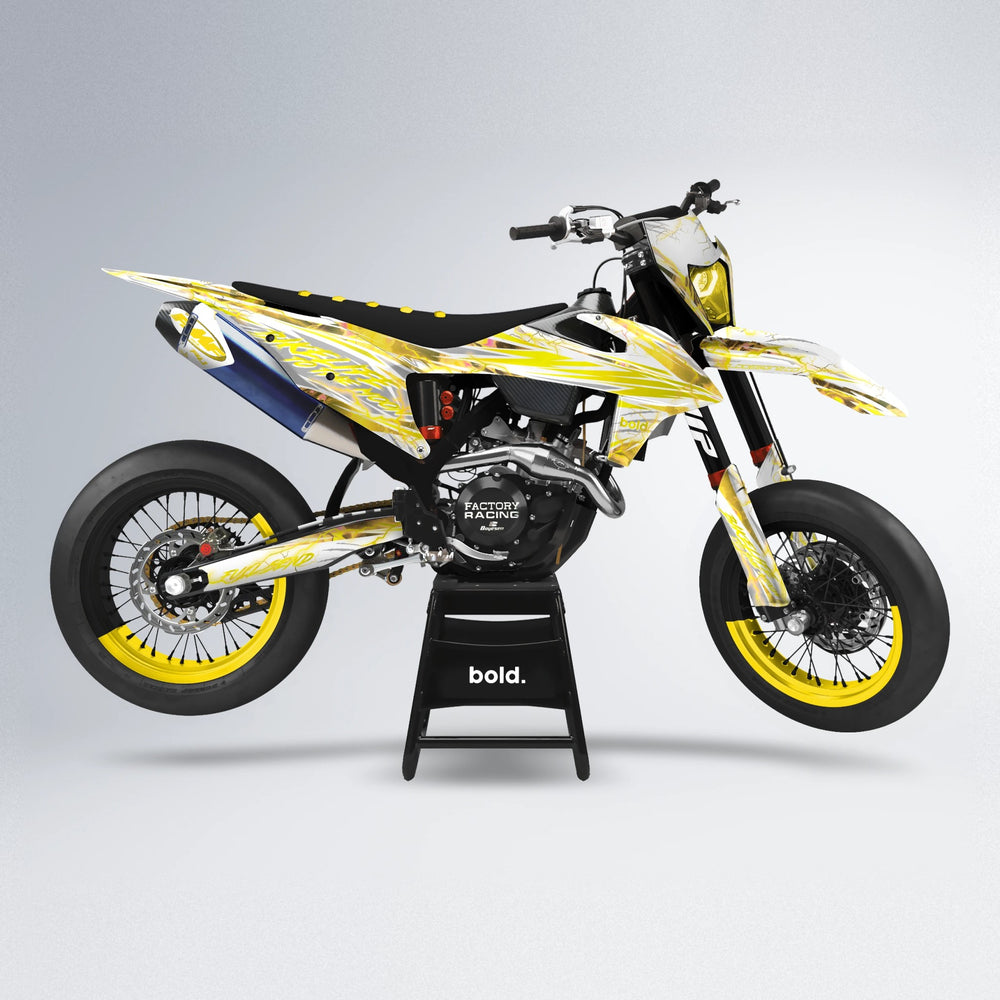 DIVINE supermoto graphics kit in Yellow