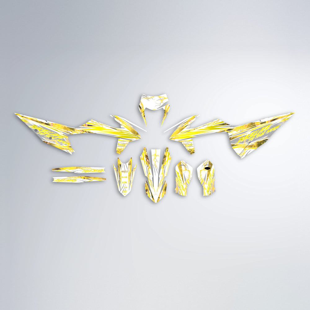 DIVINE graphics kit parts layout in Yellow