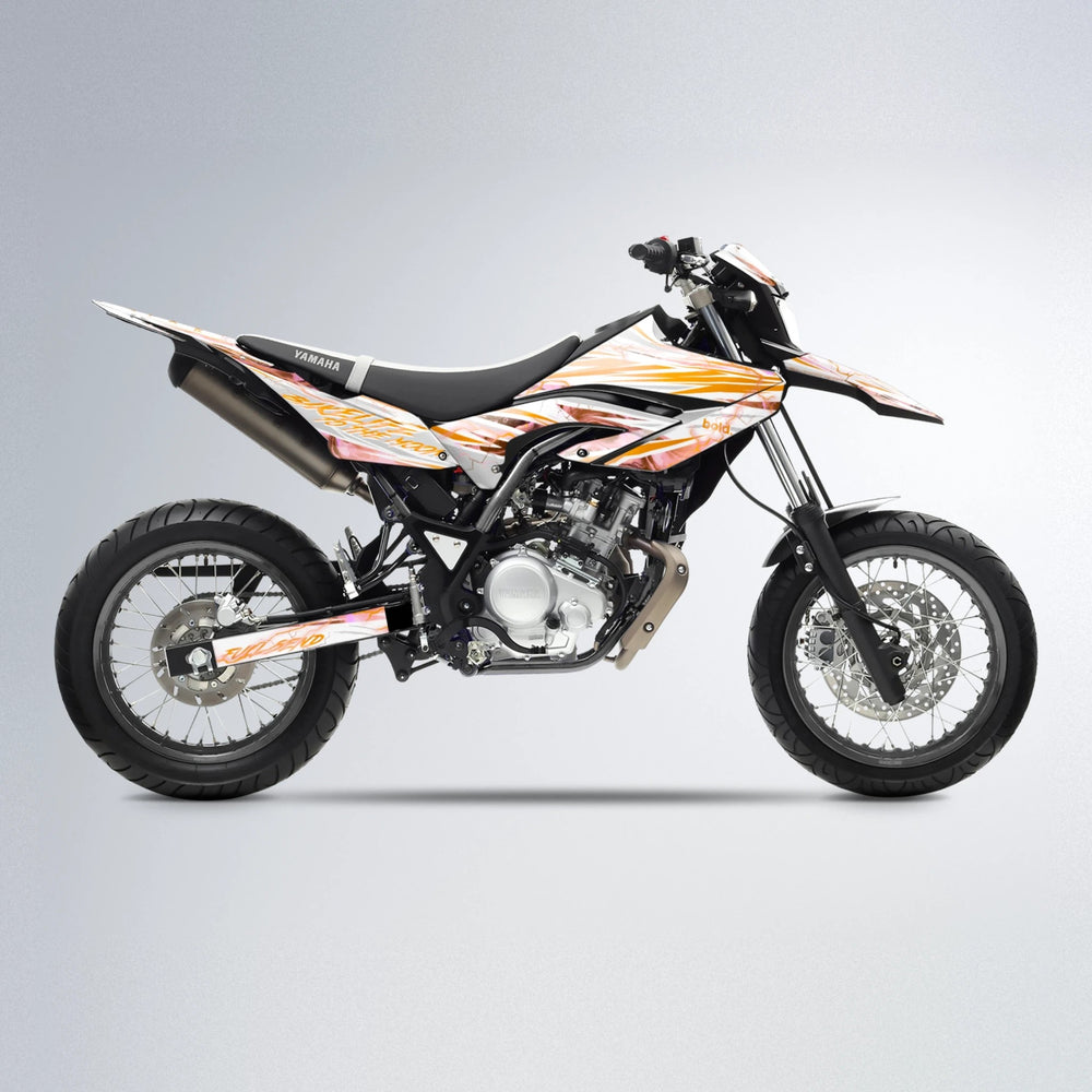 DIVINE Yamaha WR 125X supermoto graphics kit in Orange
