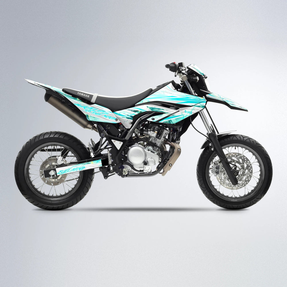DIVINE Yamaha WR 125X supermoto graphics kit in Teal