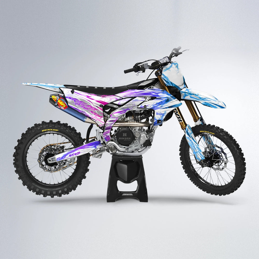 DIVINE Yamaha YZF MX motocross graphics kit in Blue Purple Fade