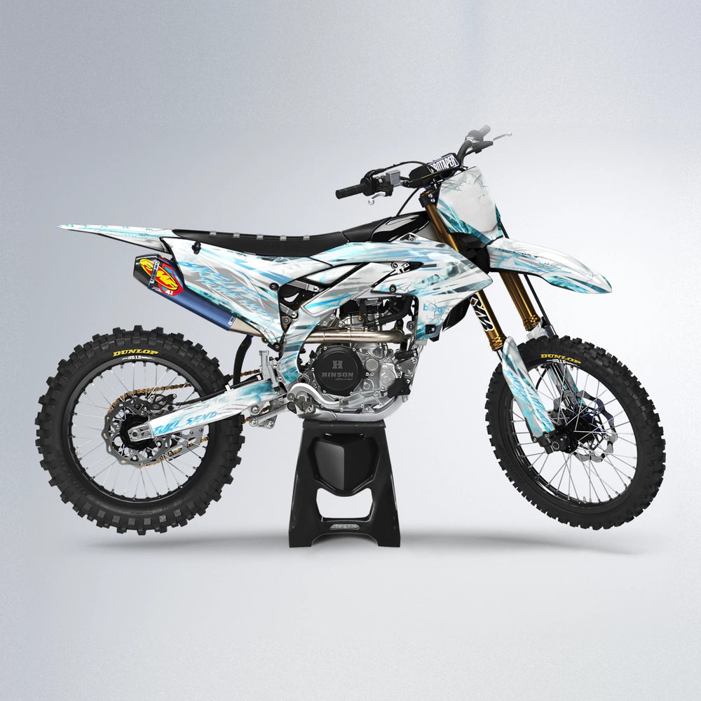 DIVINE Yamaha YZF MX motocross graphics kit in Light Blue & White