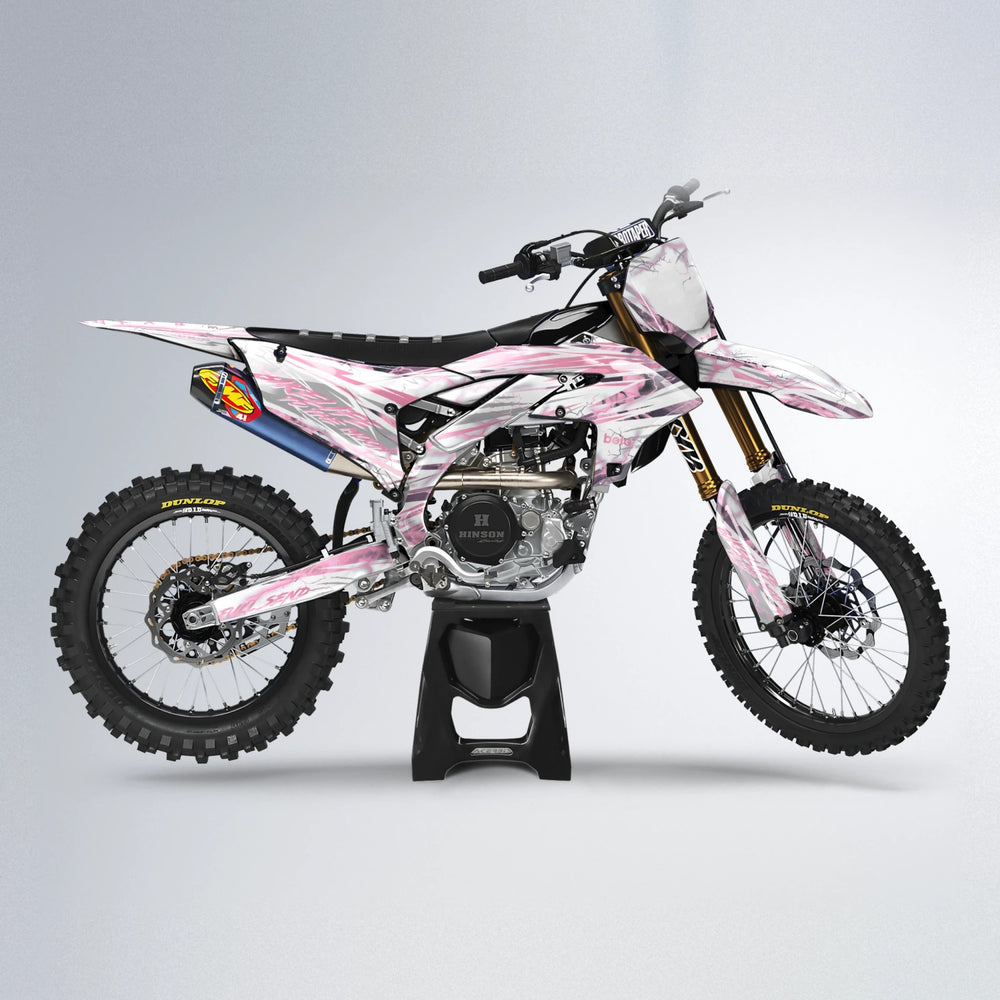 DIVINE Yamaha YZF MX motocross graphics kit in Sakura Pink