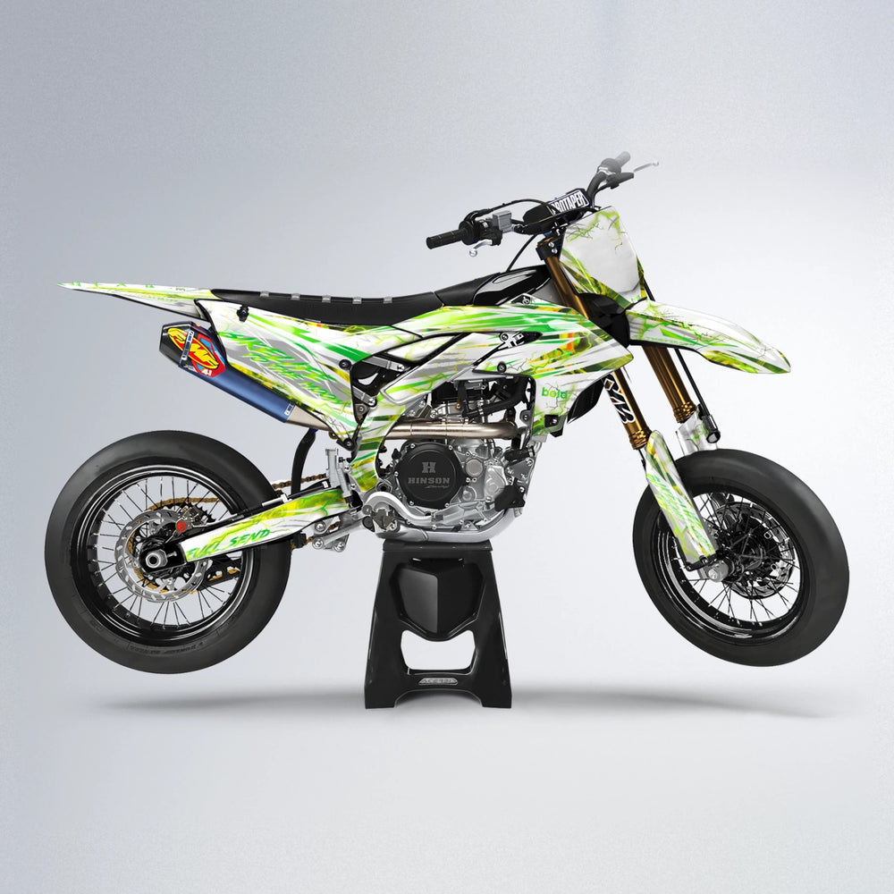DIVINE Yamaha YZF SM supermoto graphics kit in Green