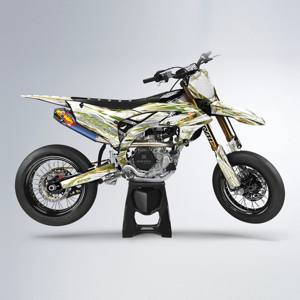 DIVINE Yamaha YZF SM supermoto graphics kit in Olive