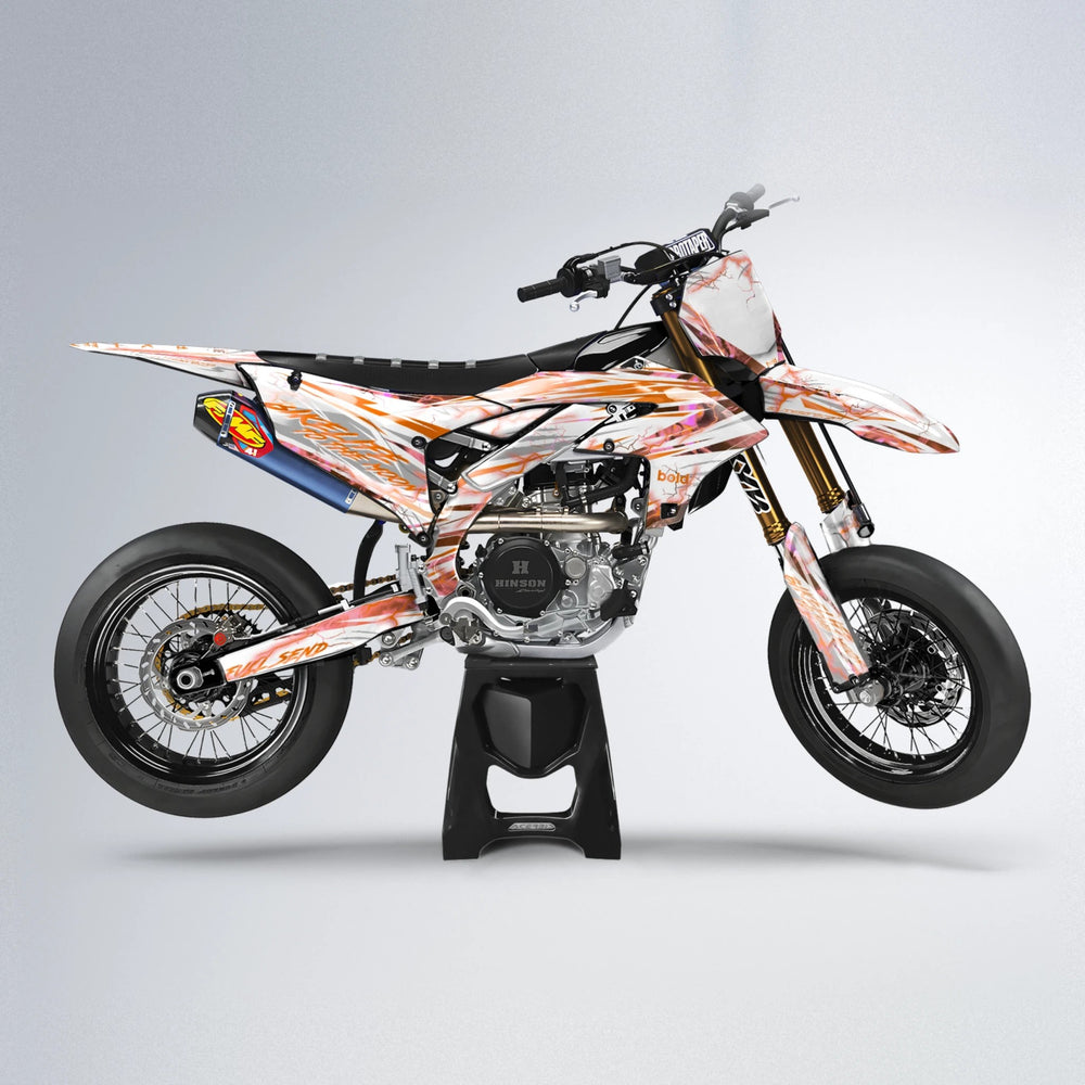 DIVINE Yamaha YZF SM supermoto graphics kit in Orange