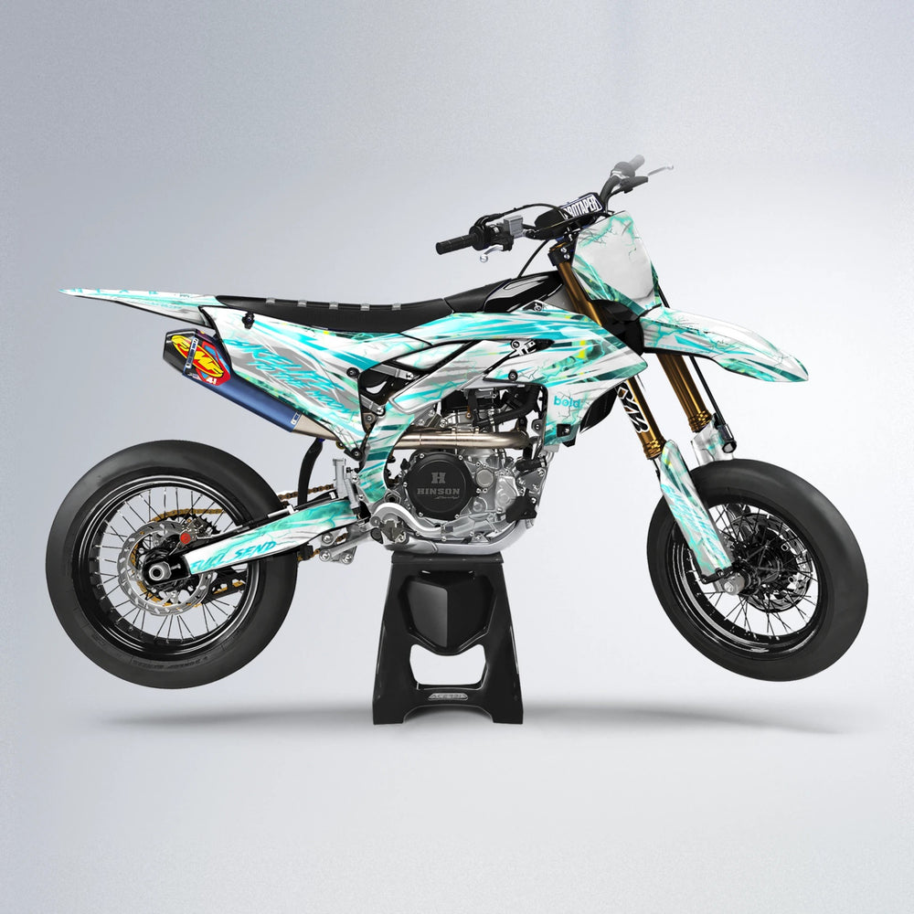 DIVINE Yamaha YZF SM supermoto graphics kit in Teal