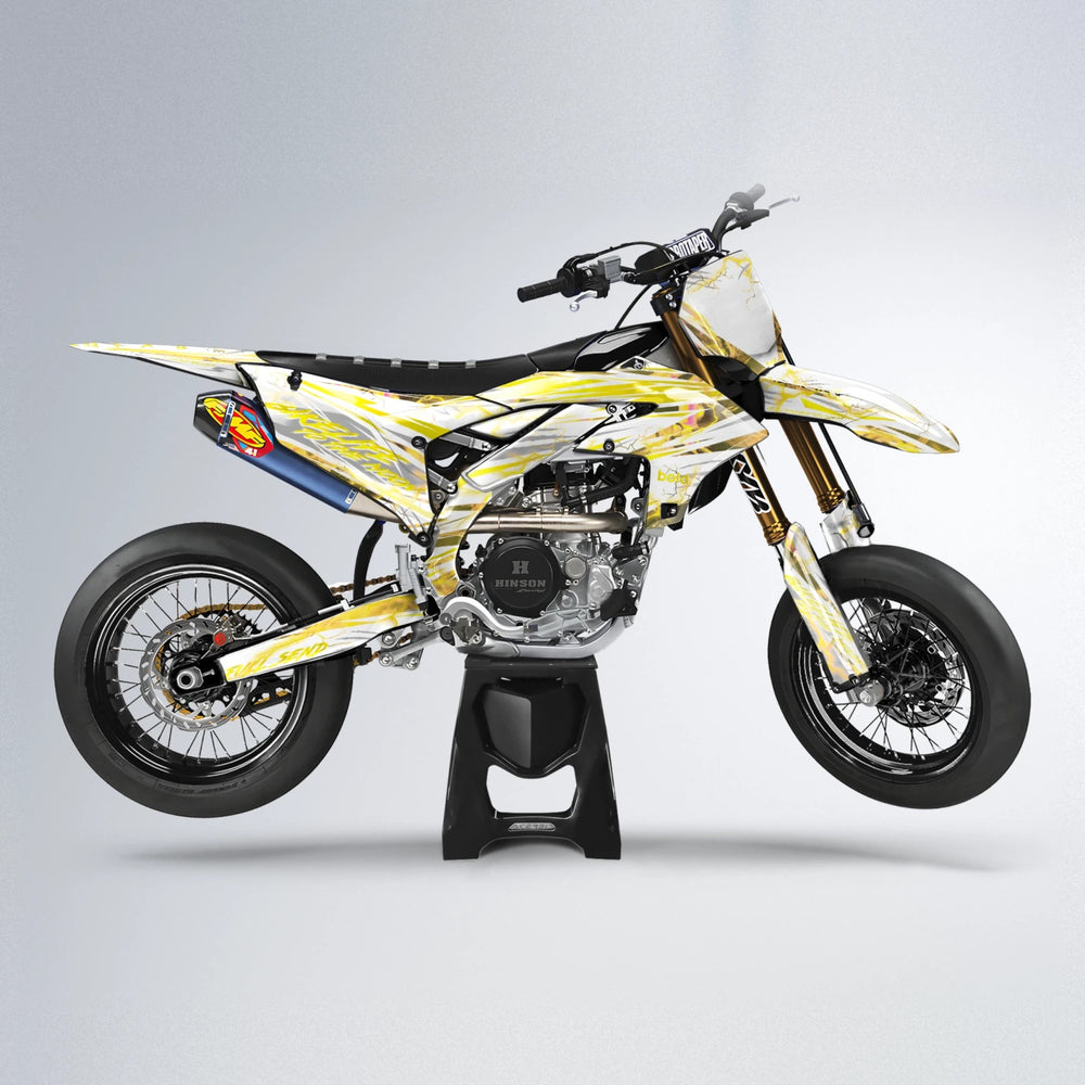DIVINE Yamaha YZF SM supermoto graphics kit in Yellow
