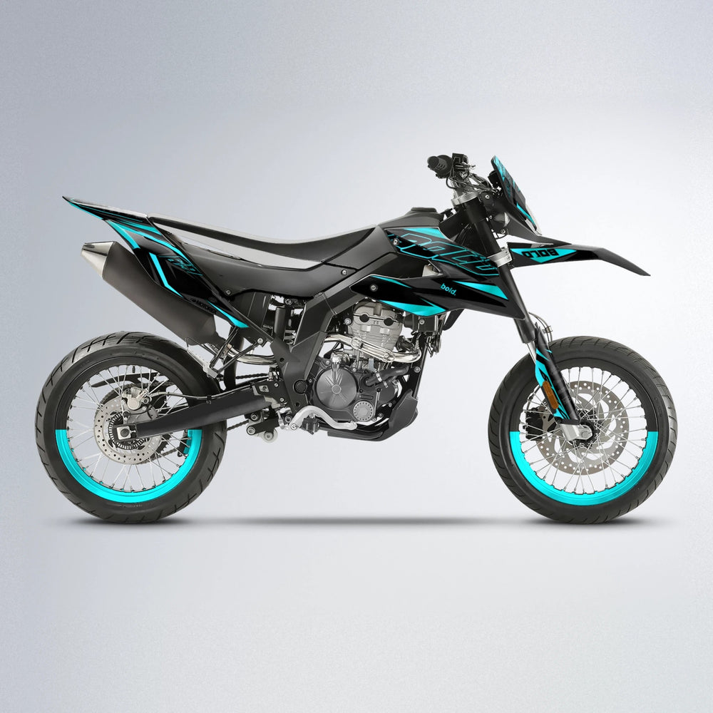 DORTOS Aprilia SX 125 supermoto graphics kit in Teal