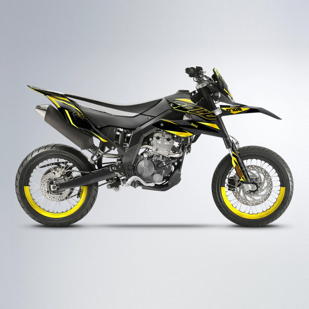 DORTOS Aprilia SX 125 supermoto graphics kit in Yellow