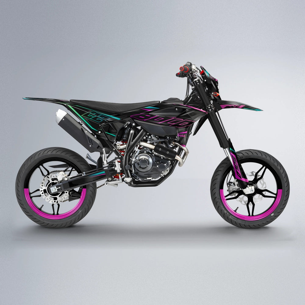 DORTOS Beta supermoto graphics kit in Pink