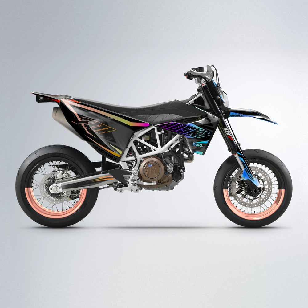 DORTOS Husqvarna 701 supermoto graphics kit in Sunset Fade