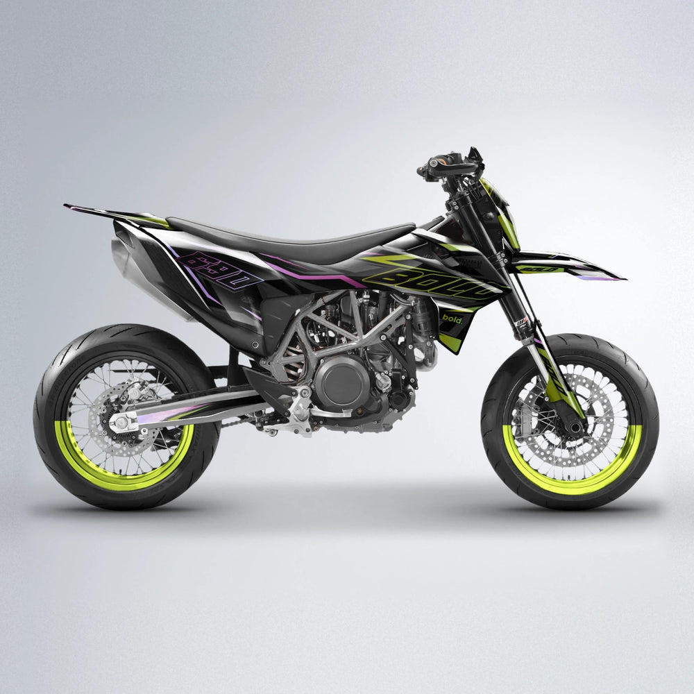 DORTOS KTM SMC 690 supermoto graphics kit in Olive