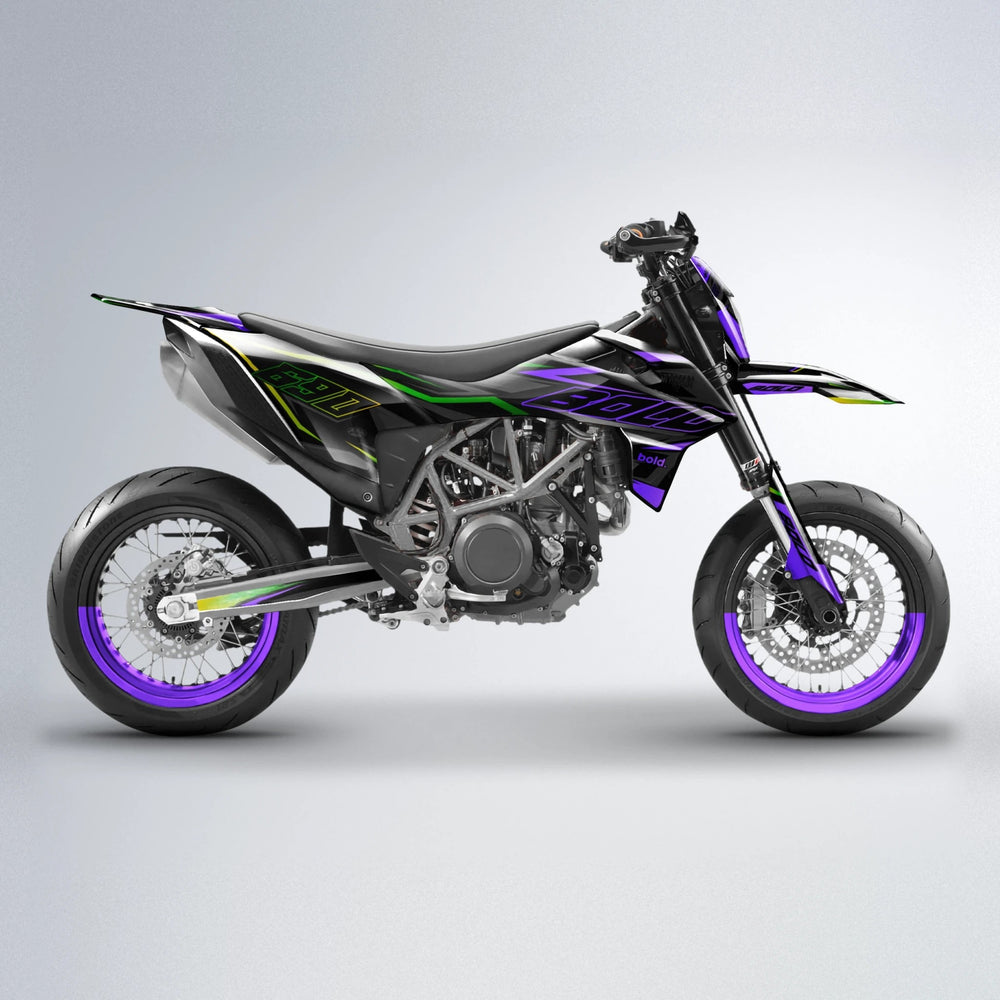 DORTOS KTM SMC 690 supermoto graphics kit in Purple