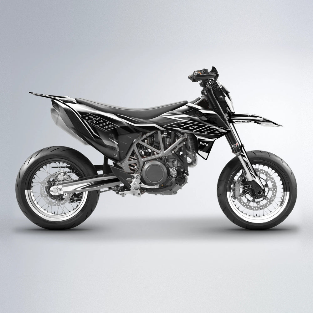 DORTOS KTM SMC 690 supermoto graphics kit in White