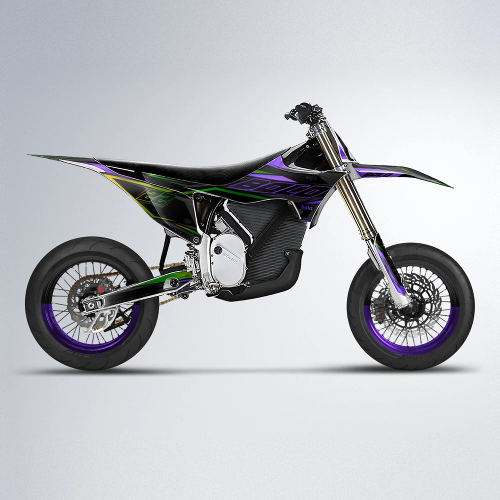 DORTOS Stark Varg SM supermoto graphics kit in Purple