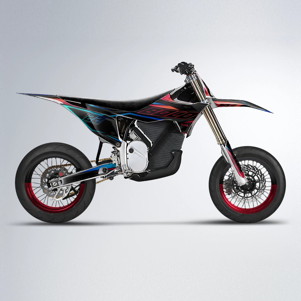 DORTOS Stark Varg SM supermoto graphics kit in Red