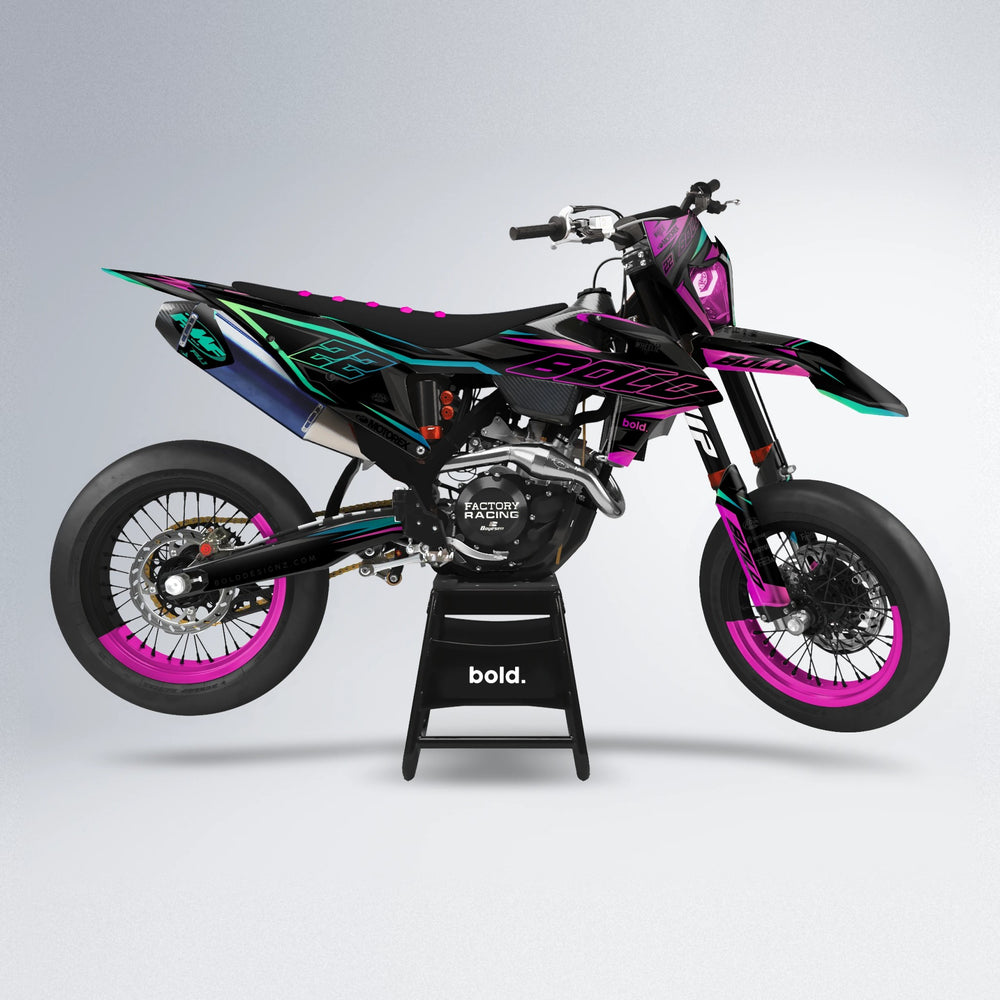 DORTOS supermoto graphics kit in Pink