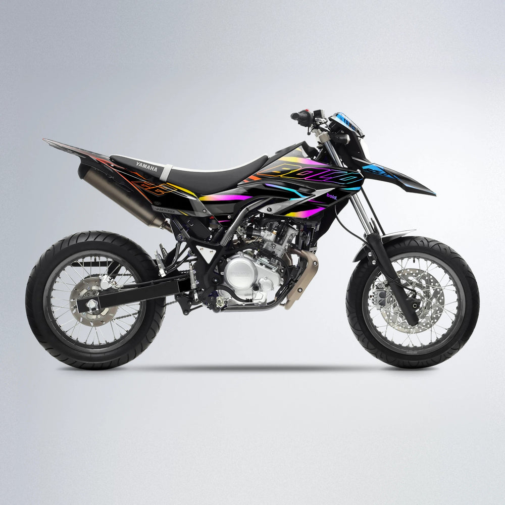 DORTOS Yamaha WR 125X supermoto graphics kit in Sunset Fade