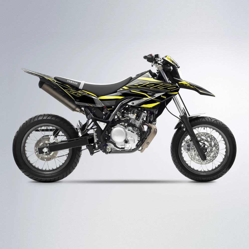DORTOS Yamaha WR 125X supermoto graphics kit in Yellow