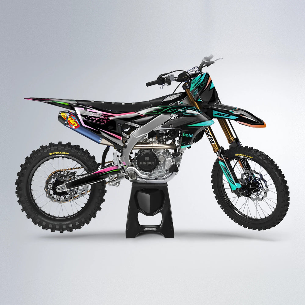 DORTOS Yamaha YZF MX motocross graphics kit in Cyan & Green