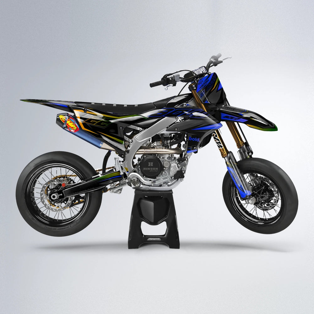 DORTOS Yamaha YZF SM supermoto graphics kit in Blue