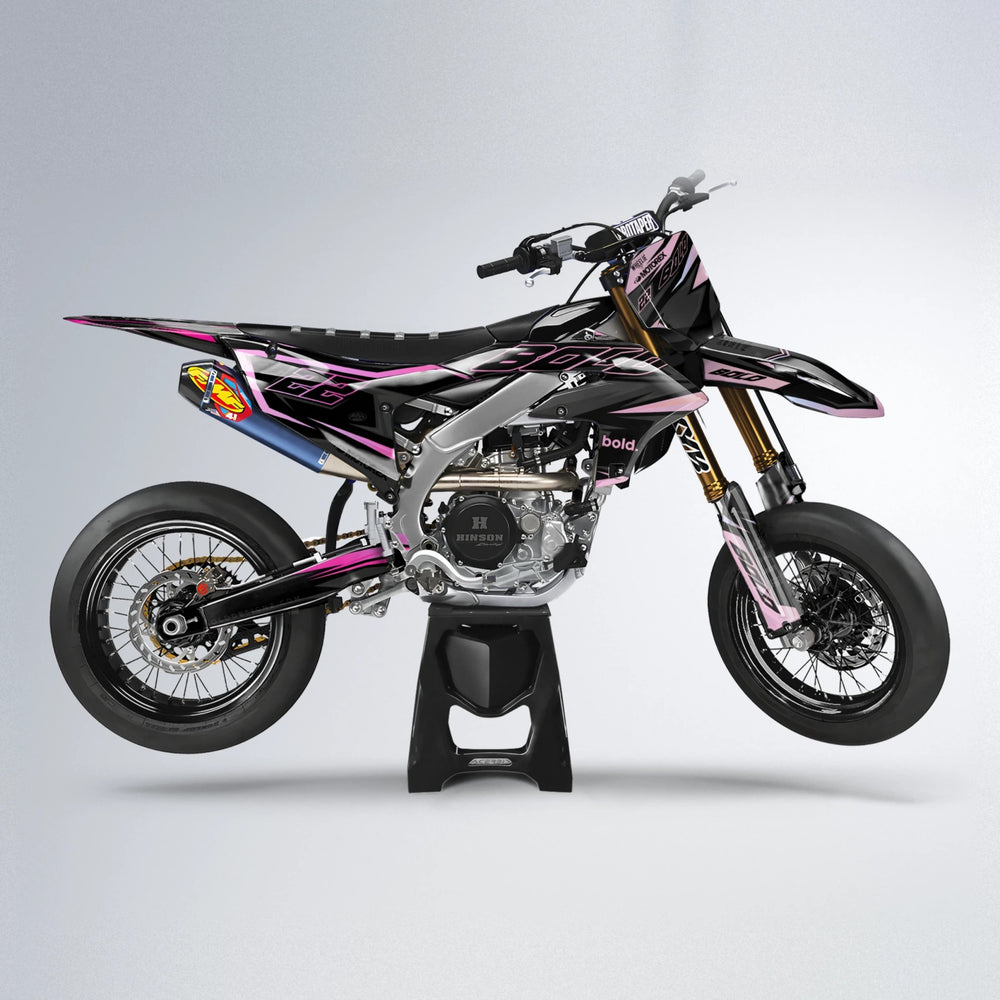 DORTOS Yamaha YZF SM supermoto graphics kit in Flamingo