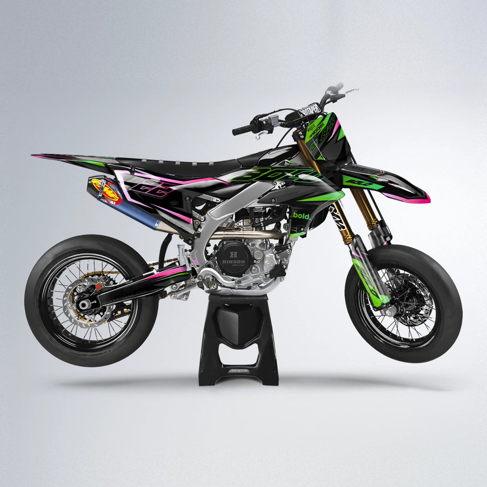 DORTOS Yamaha YZF SM supermoto graphics kit in Green