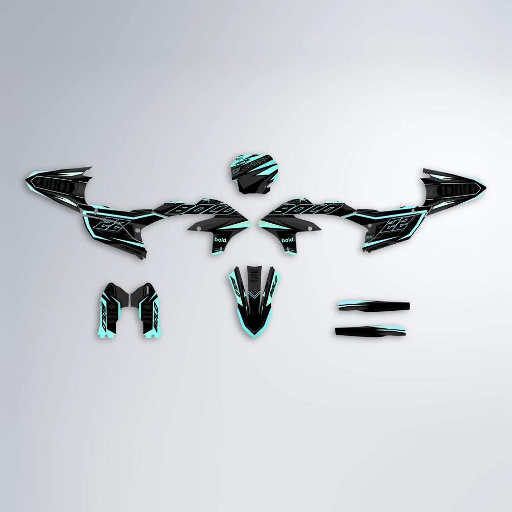 DORTOS Yamaha YZF SM graphics kit parts layout in Mint