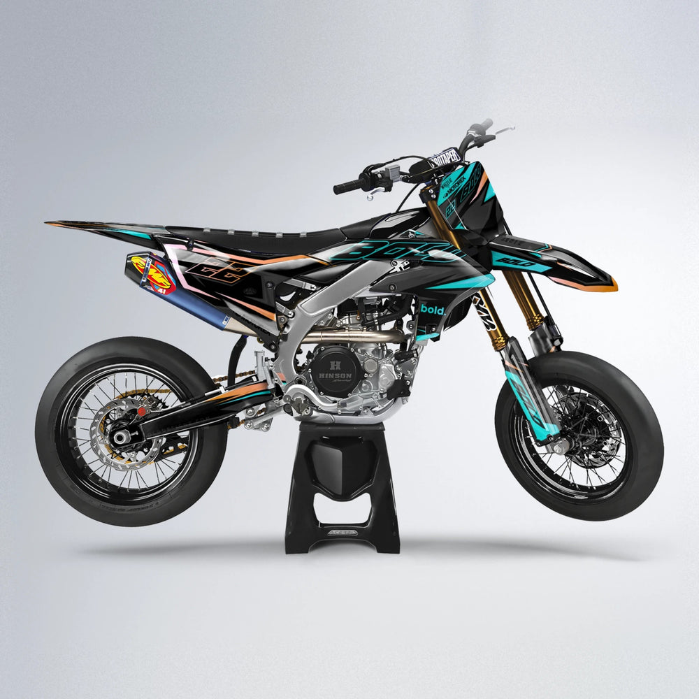 DORTOS Yamaha YZF SM supermoto graphics kit in Teal