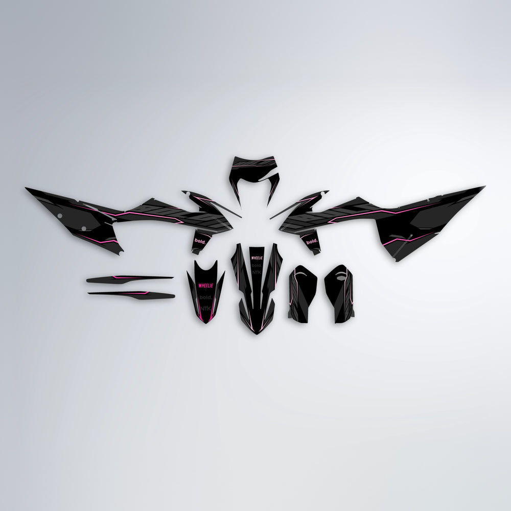 DRIFT graphics kit parts layout in Flamingo