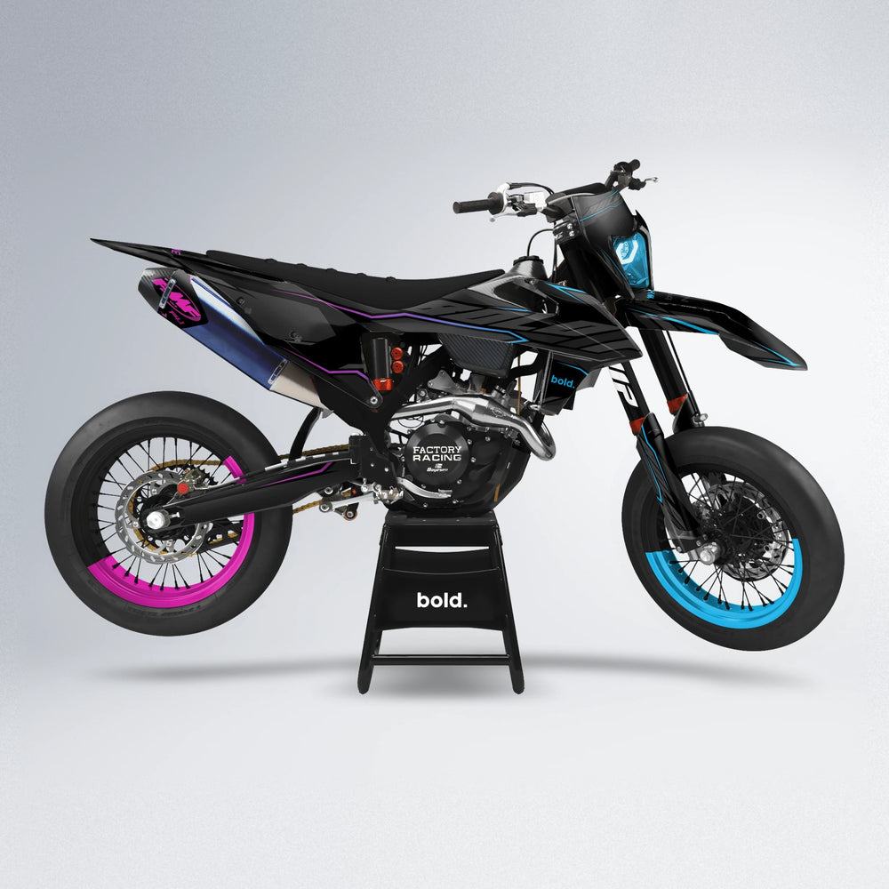 DRIFT supermoto graphics kit in Pink & Light Blue