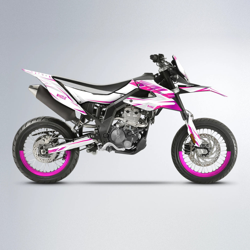 EKKE Aprilia SX 125 supermoto graphics kit in Pink